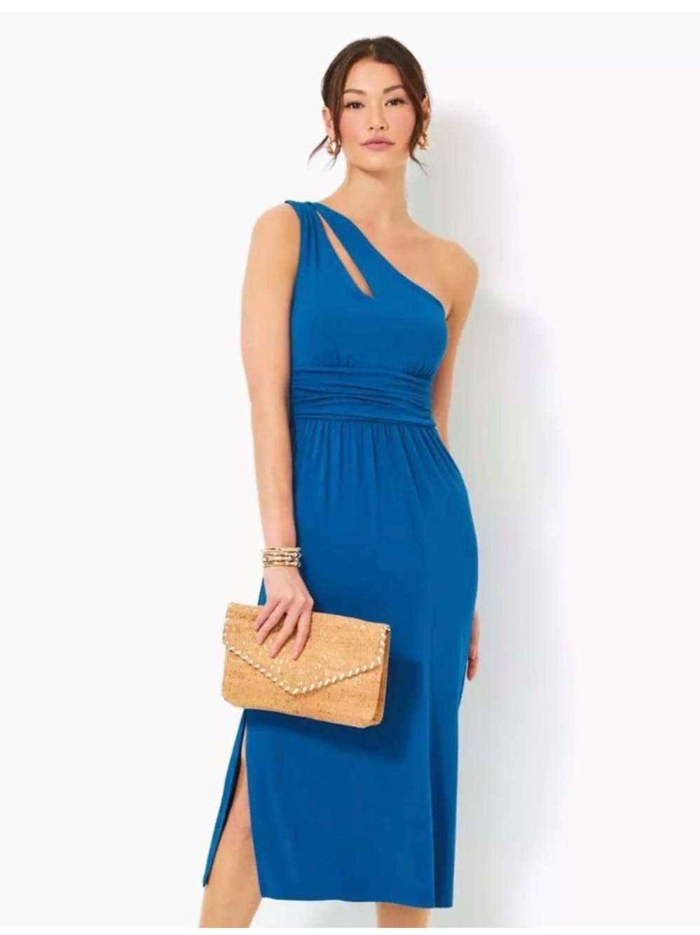 Lilly Pulitzer Helina One-Shoulder Midi Dress NWOT